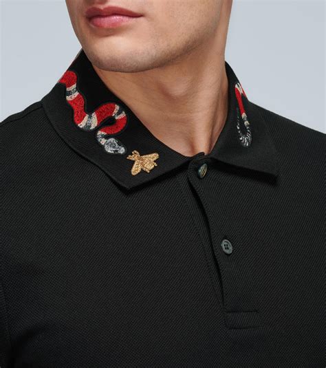 gucci t shirt snake black|Gucci polo snake collar.